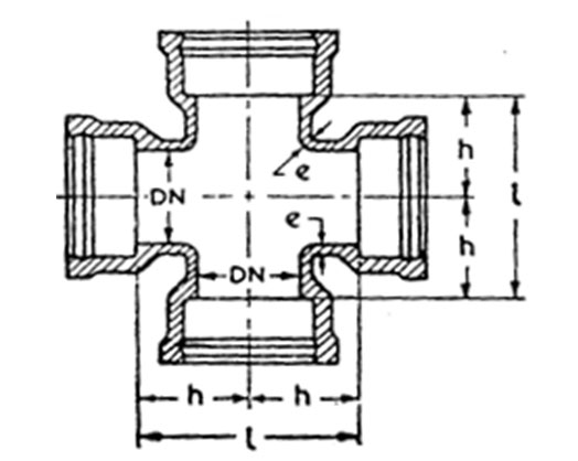 Drawing of all-socket cross
