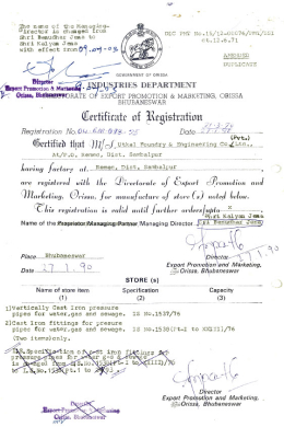Scan of the certificate of registration