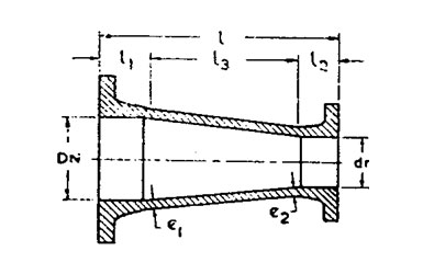 Drawing of double-flanged taper