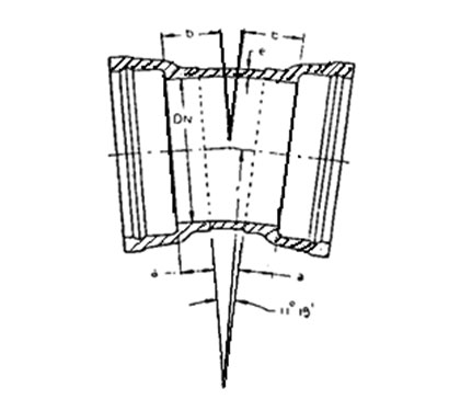 Drawing of double-socket bend, 11 and a quarter°
