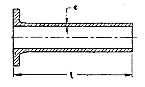 Drawing of flanged spigot